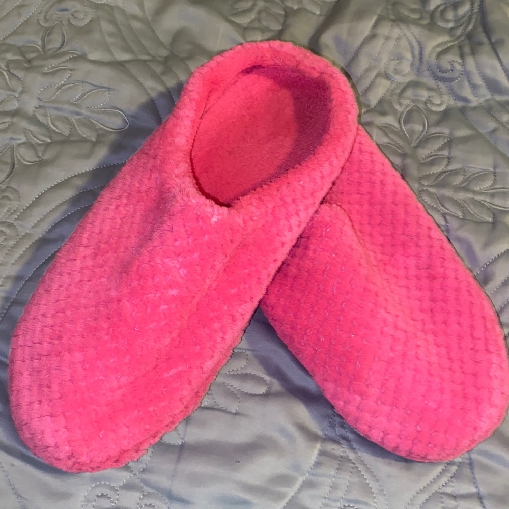 Pink fluff slippers